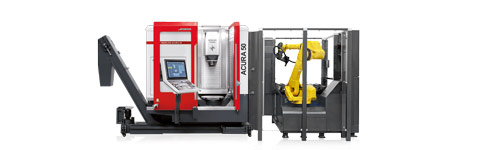 Roboterautomationsanlage LANG Robotrex mit Bearbeitungszentrum ACURA 50 EL