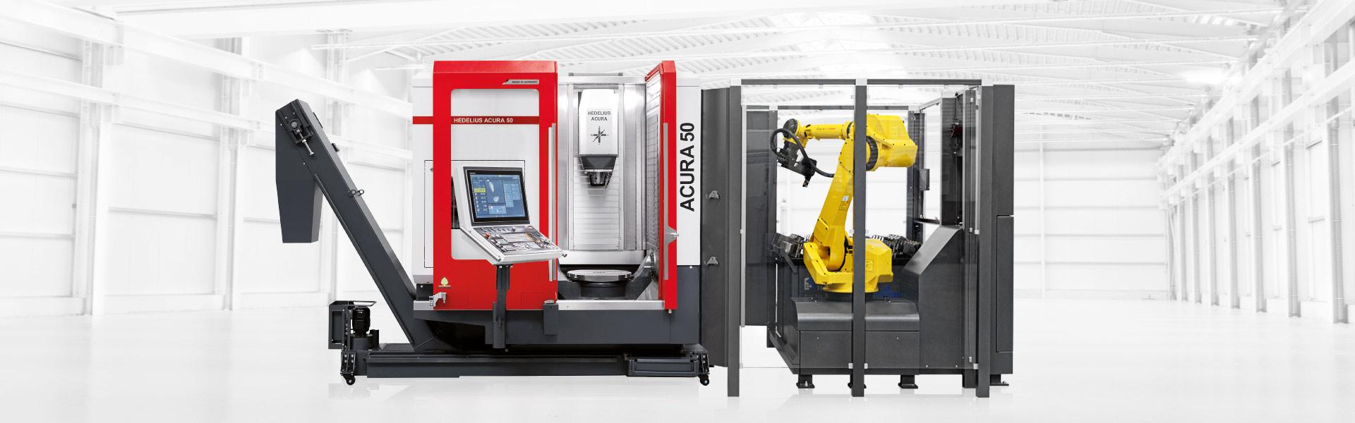 Roboterautomationsanlage LANG Robotrex mit Bearbeitungszentrum ACURA 50 EL